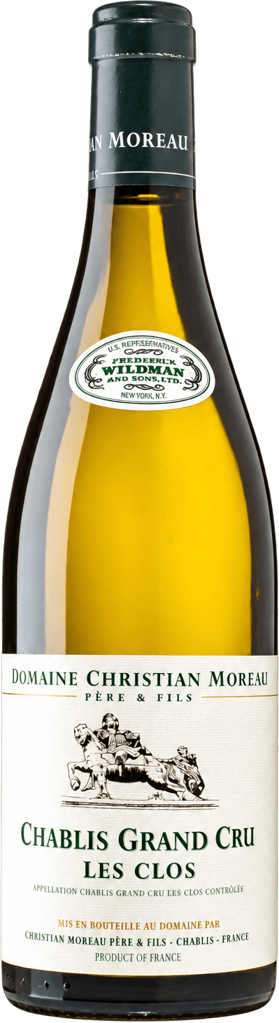 Bouteille de Chablis Grand Cru Les Clos, Domaine Christian Moreau